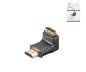 Preview: DINIC Adapter, HDMI A Stecker auf A Buchse abgewinkelt, schwarz, DINIC Box mit Euroloch